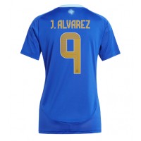 Camisa de Futebol Argentina Julian Alvarez #9 Equipamento Secundário Mulheres Copa America 2024 Manga Curta